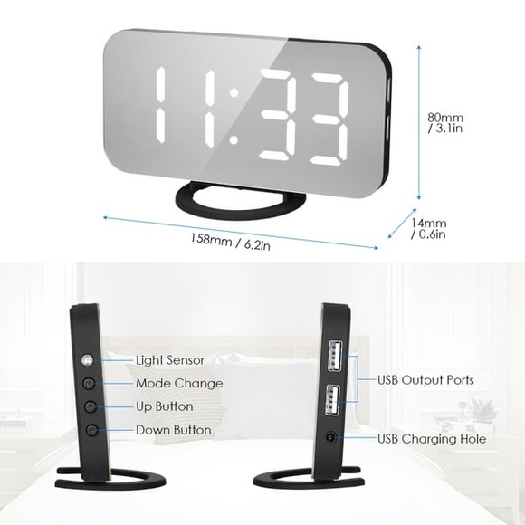 LED Digital Alarm Clock - Picture 1 of 2